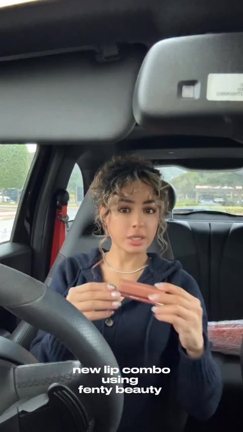 Instagram post by @hussa.ss for Fenty Beauty. Caption reads: added to my fav lip combos list 📋💕....