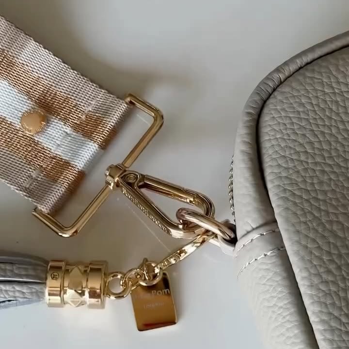 Instagram post by @allisonmesserrr for Pom Pom London. Caption reads: [...] Looks, One Timeless Bag Styling the....