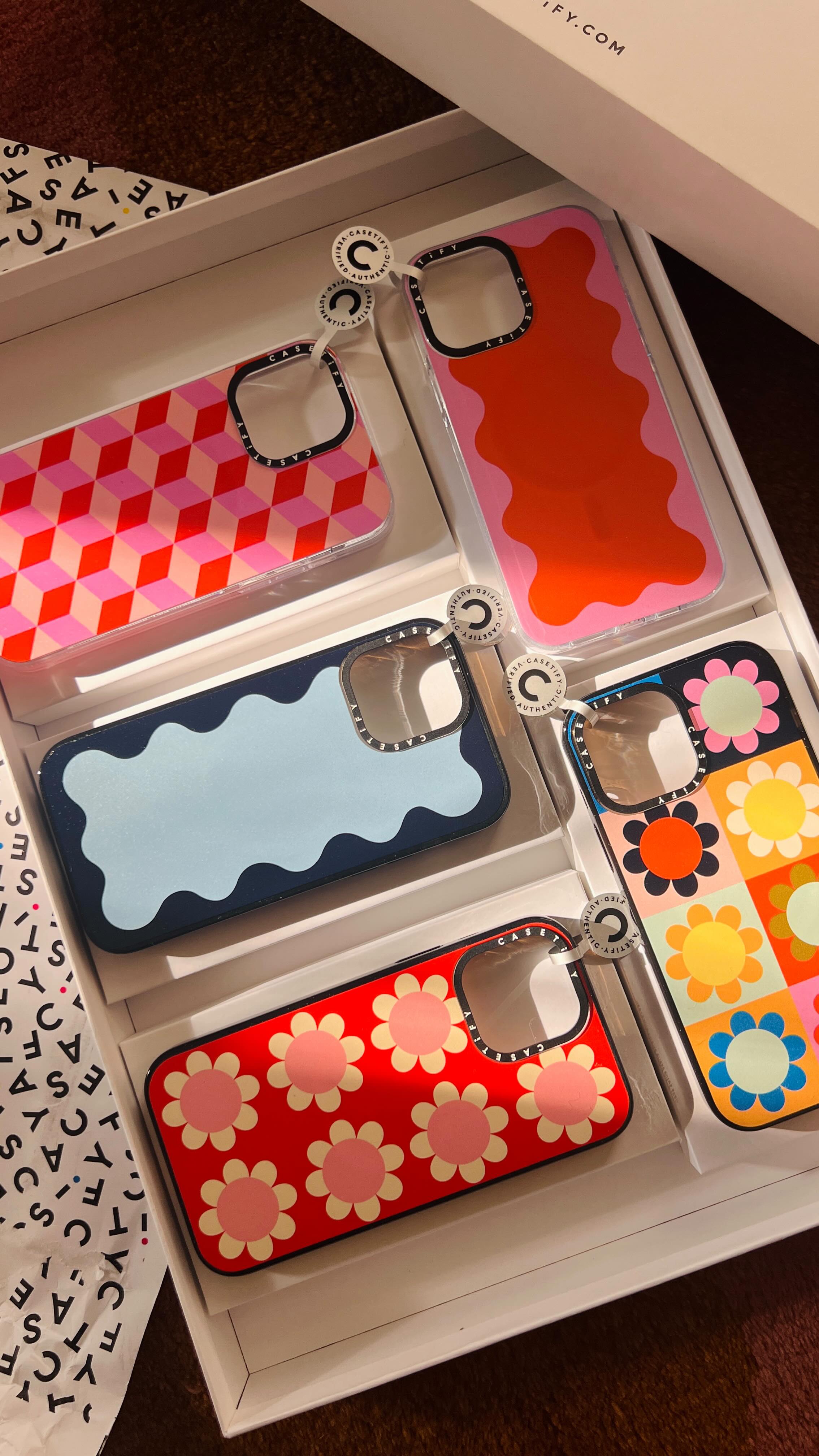 Instagram post by @houselarsbuilt for CASETiFY. Caption reads: I’m not trying on dresses today, but our @casetify....