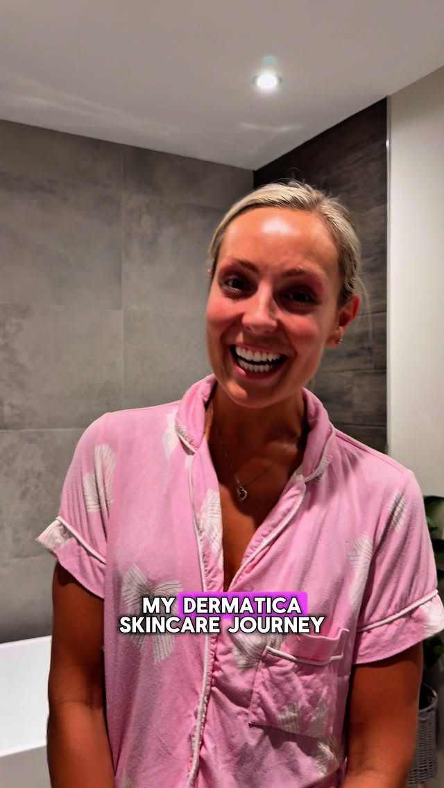 Instagram post by @amy_dowden for Dermatica. Caption reads: ✨ 12 weeks later… and wow. ✨
I’ve been on a....
