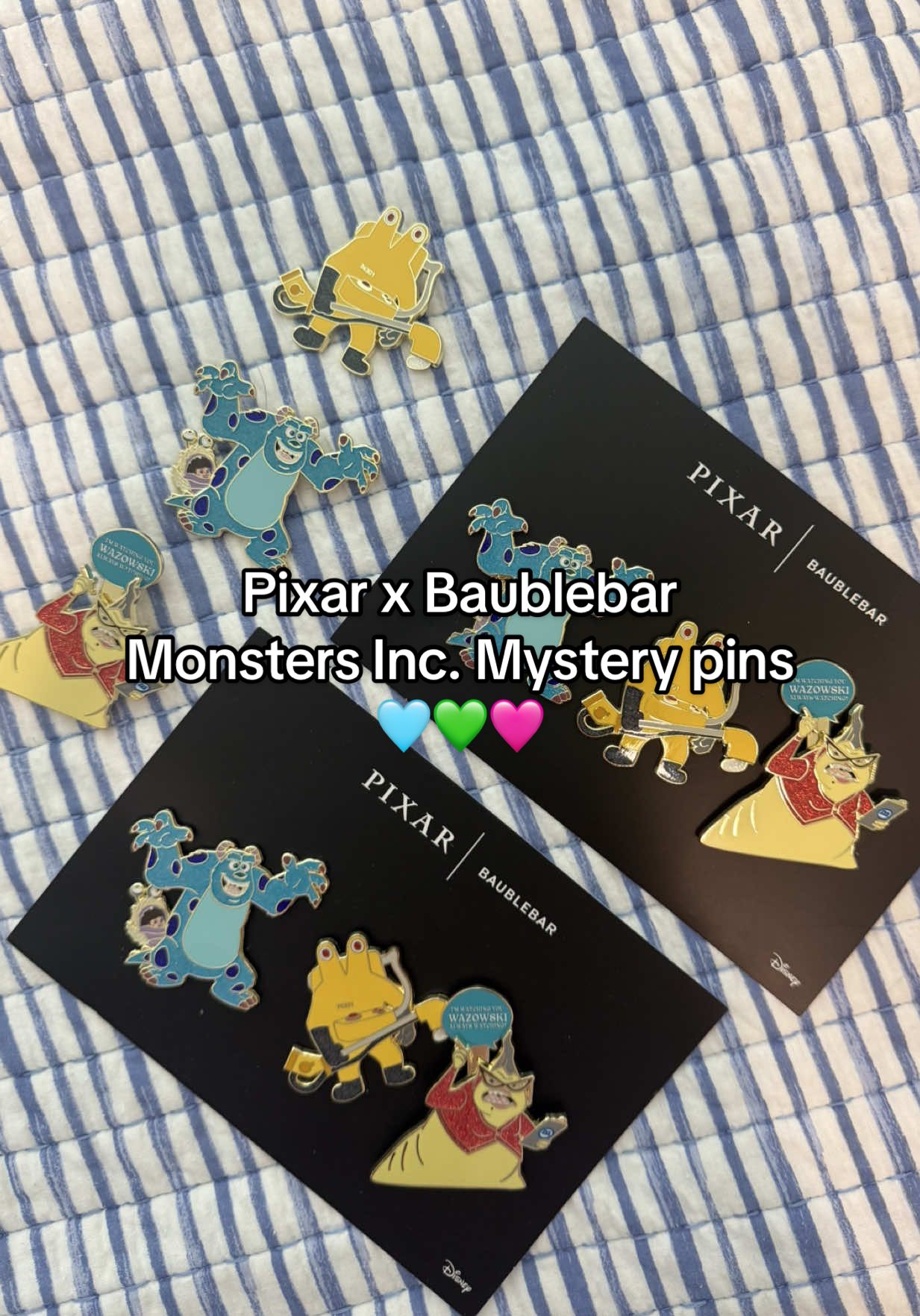 TikTok post by @danielle_sabia for BaubleBar. Caption reads: @BaubleBar x @Pixar Monsters Inc. [...].