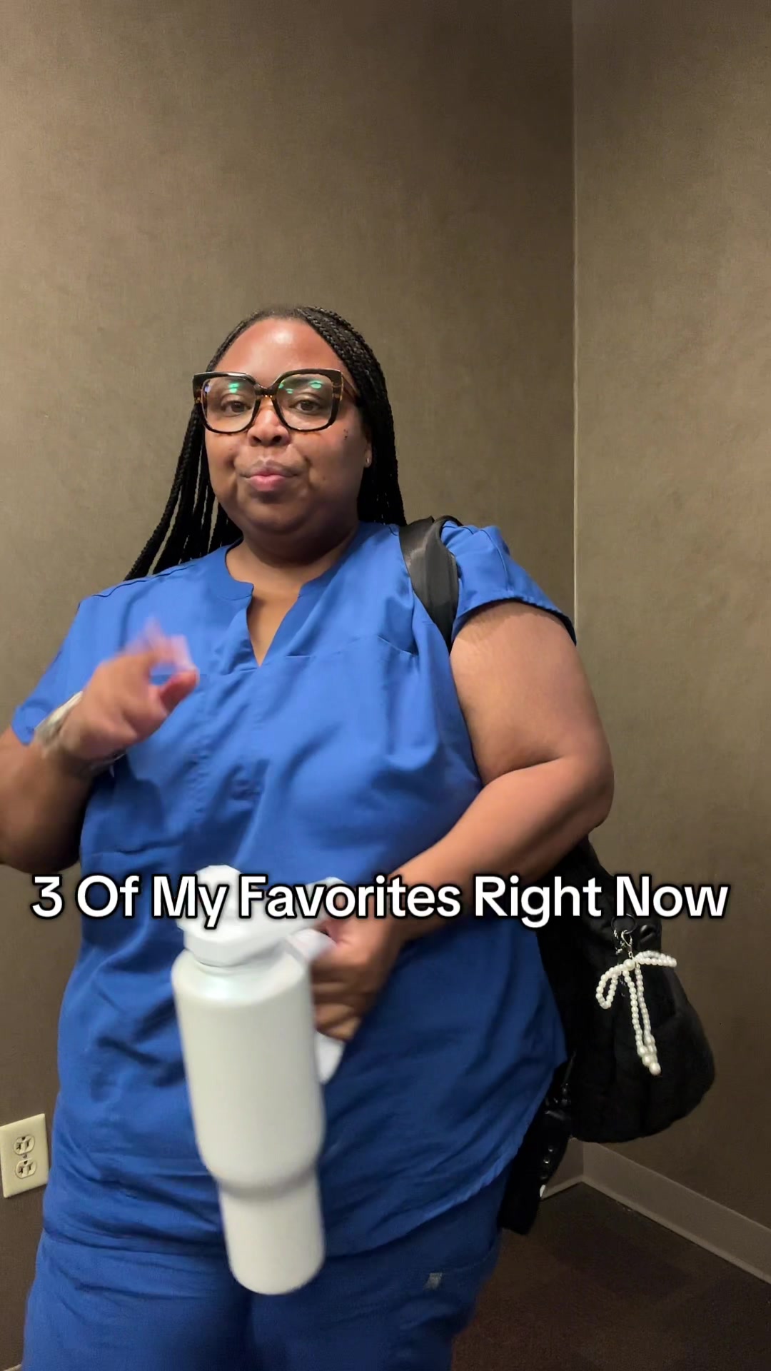 TikTok post by @nurselakindra for Coldest. Caption reads: 3 Things …My scrubs are getting so loose.. I’m....