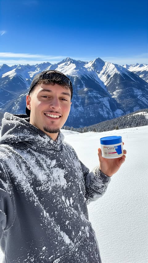 Instagram post by @nikolaisavic for CeraVe Deutschland. Caption reads: [...] | Cold meal today 👨🏼‍🍳❄️ -....
