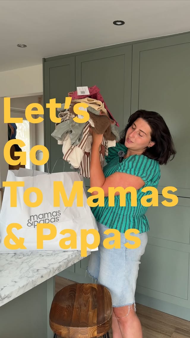 Instagram post by @georgiamillie for Mamas & Papas. Caption reads: [...] quickly became impossible 😂🙌🏻 Mamas &....