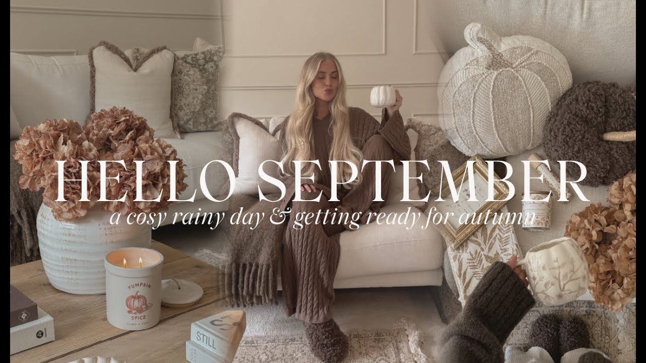 YouTube post by @GemmaLouiseMiles for Hairburst. Caption reads: Hello September 🍂 autumn shopping, homesense....