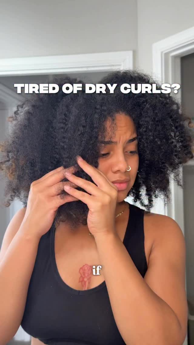 Instagram post by @soyzhaniya for Aunt Jackie's Curls & Coils. Caption reads: #ad If you’ve ever dealt with dry and frizzy....