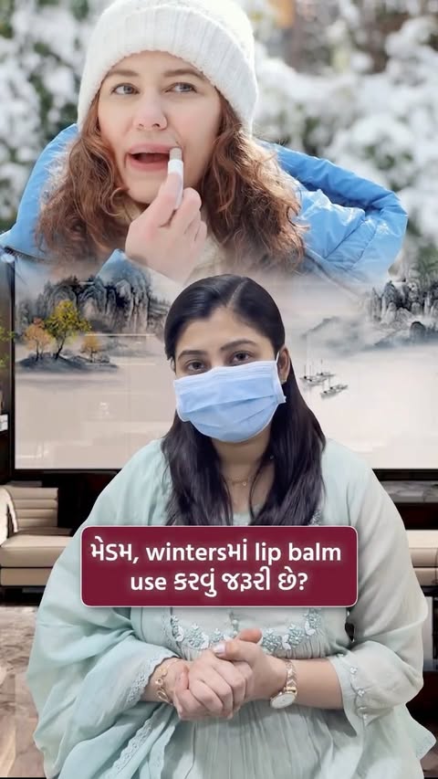 Instagram post by @avira_cares for Dr Sheths. Caption reads: ❄️ Should you use lip balm in winter? Absolutely....