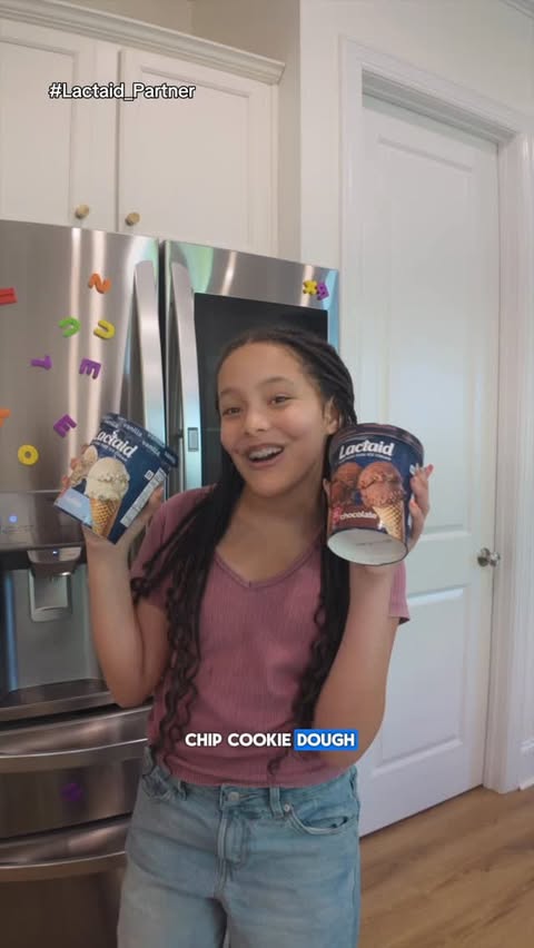 Instagram post by @team2moms for LACTAID. Caption reads: [...] get to enjoy my dairy moments thanks to....
