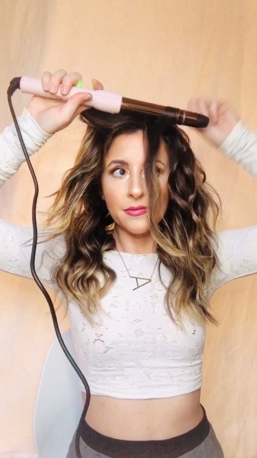 Instagram post by @ashleyglazerhair for American Salon. Caption reads: .
I used the @langehair 25 mm wand using bigger....