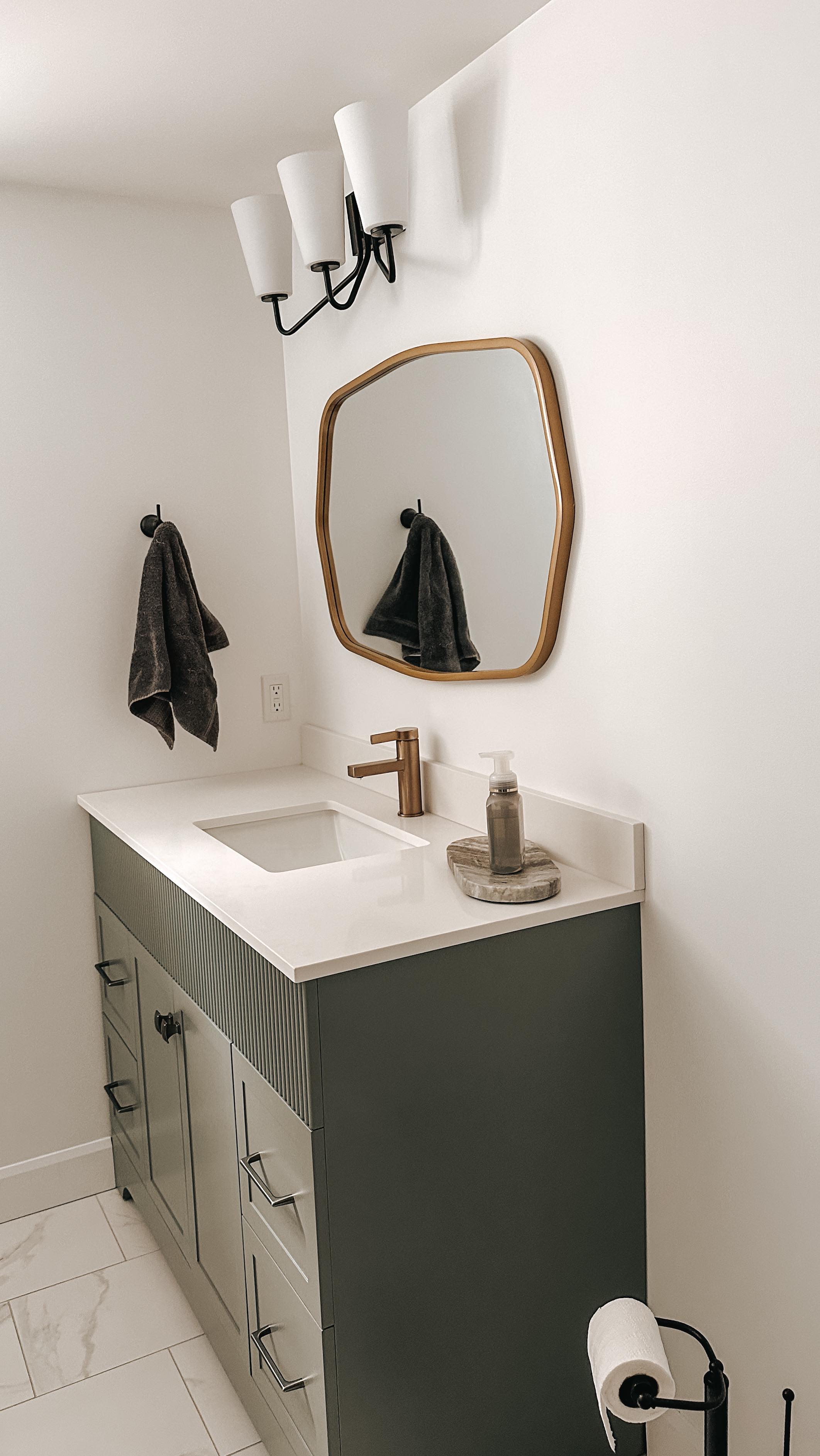 Instagram post by @oursmalltownsquad for Home Hardware. Caption reads: It’s complete💪🏼Bright, fun and easy to maintain,....