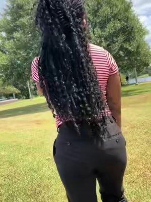 TikTok post by @vibezwithkiah for Lashey Hair. Caption reads: Perfect hairstyle for any season 🥰 @Lashey Hair....