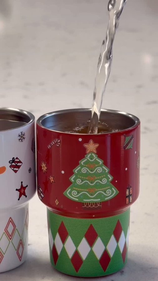 Instagram post by @kate_cleanhome for Chomps. Caption reads: Mini fridge restock for my daughter!💖🎄🎁 @chomps....