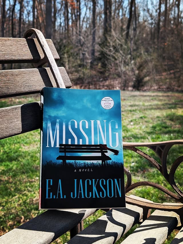 Instagram post by @hollylovesbooks1519 for Simon & Schuster. Caption reads: 🪟 NEW THIS WEEK 🪟 MISSING by....
