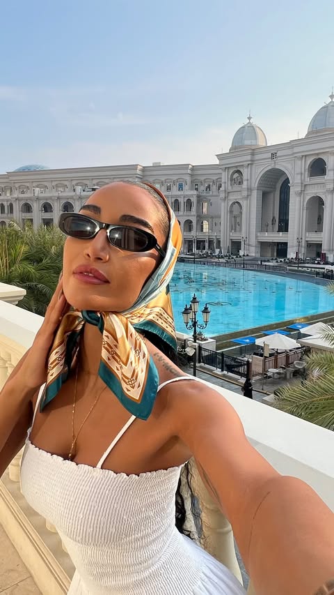 Instagram post by @monyhelall for Visit Qatar. Caption reads: Doha in moments @visitqatar #visitqatar.