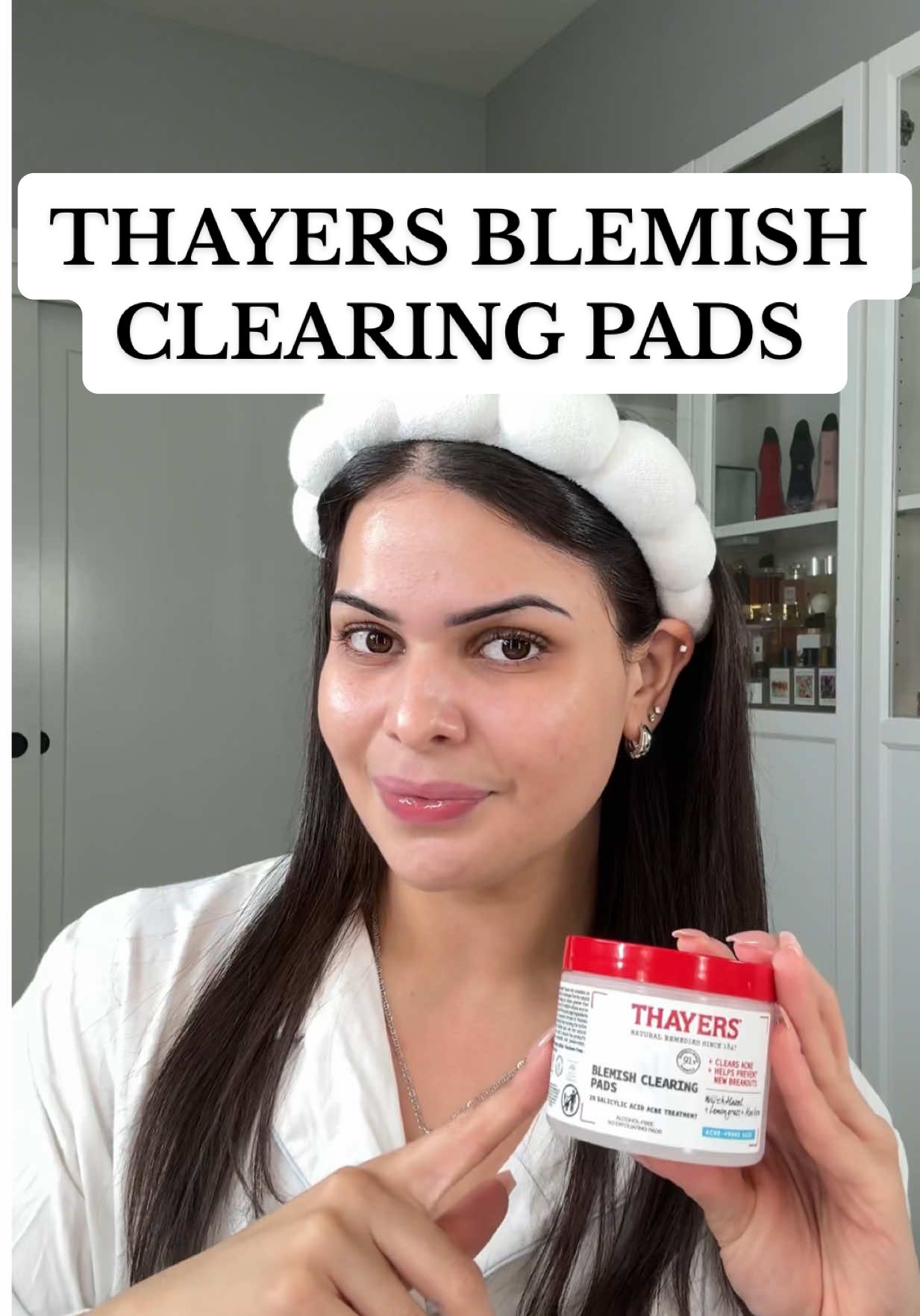 TikTok post by @sorayaskincares for Thayers. Caption reads: ThayersPartner | clearing breakouts doesn’t have....