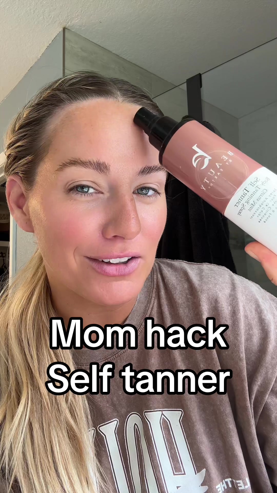 TikTok post by @therowanfamily for Beauty by Earth. Caption reads: I am obsessed with the self, Tanner!....