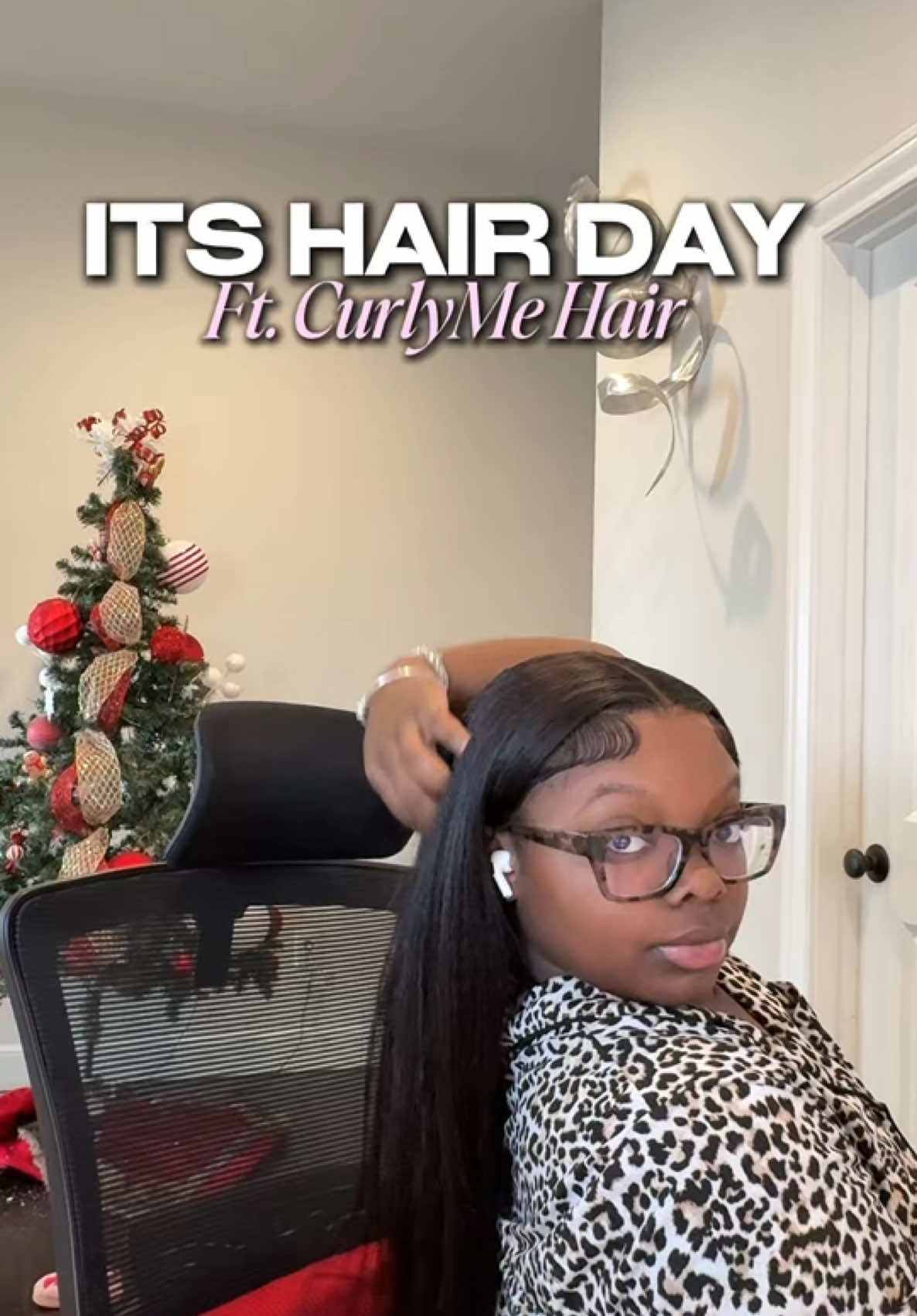 TikTok post by @3x.jnicole for Curlyme. Caption reads: HEEEEEY 🎀 IM BACKKKK ! ft. @CurlyMe Hair @CurlyMe....