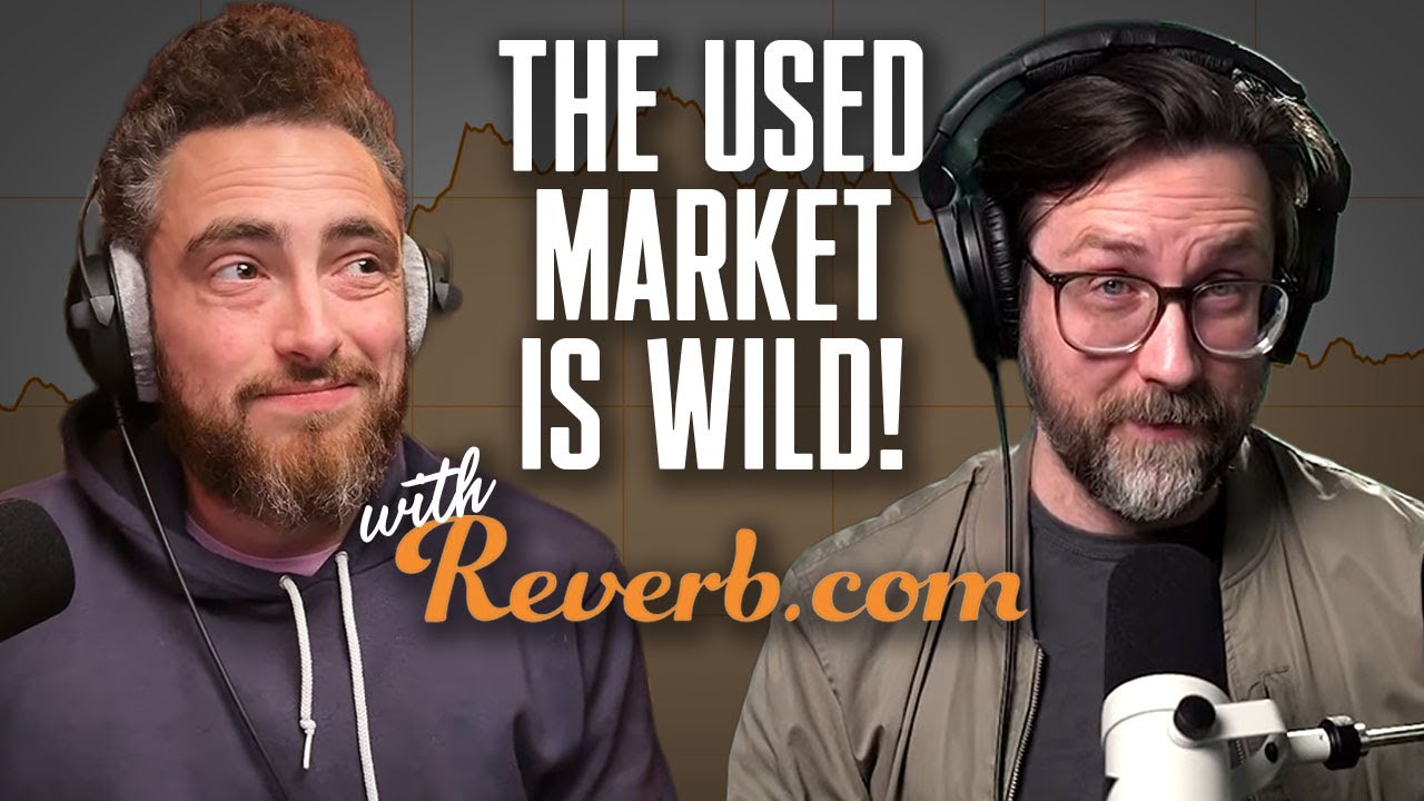 YouTube post by @DippedInTone for Reverb. Caption reads: Pricing trends of 2025 with Reverb.com | Dipped in....