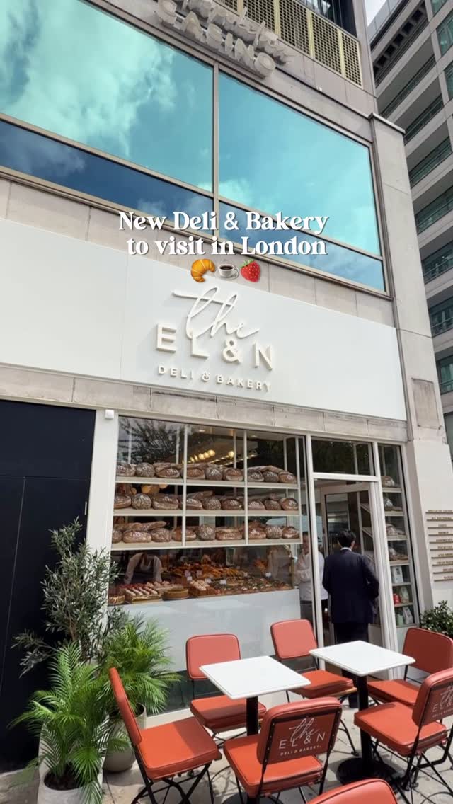 Instagram post by @london.ideas for EL&N London. Caption reads: New EL&N Deli & Bakery in Mayfair 🥐☕ Featuring....