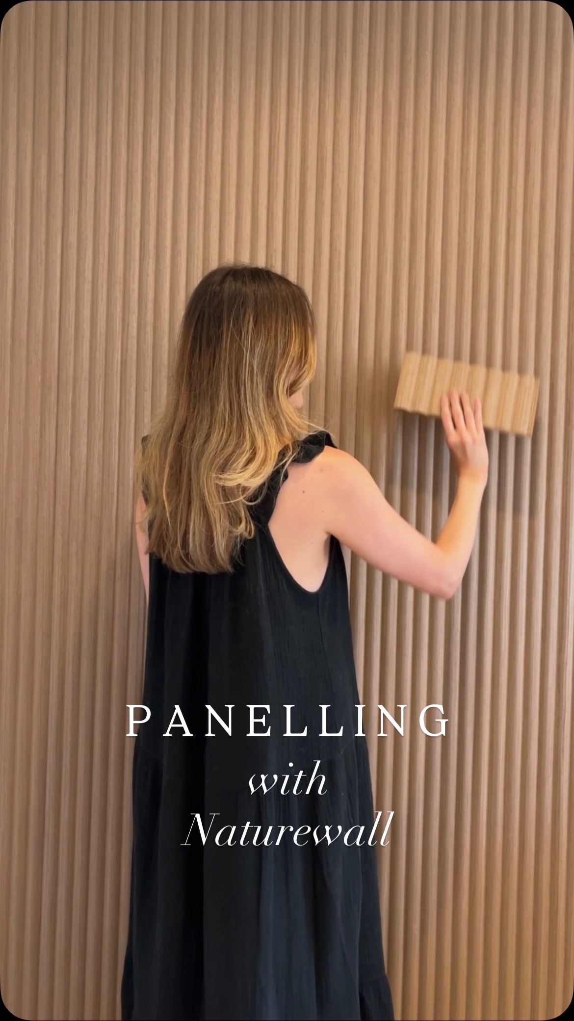 Instagram post by @interiorwithamy for Naturewall. Caption reads: [...] are these Arborelle panels from @naturewall....