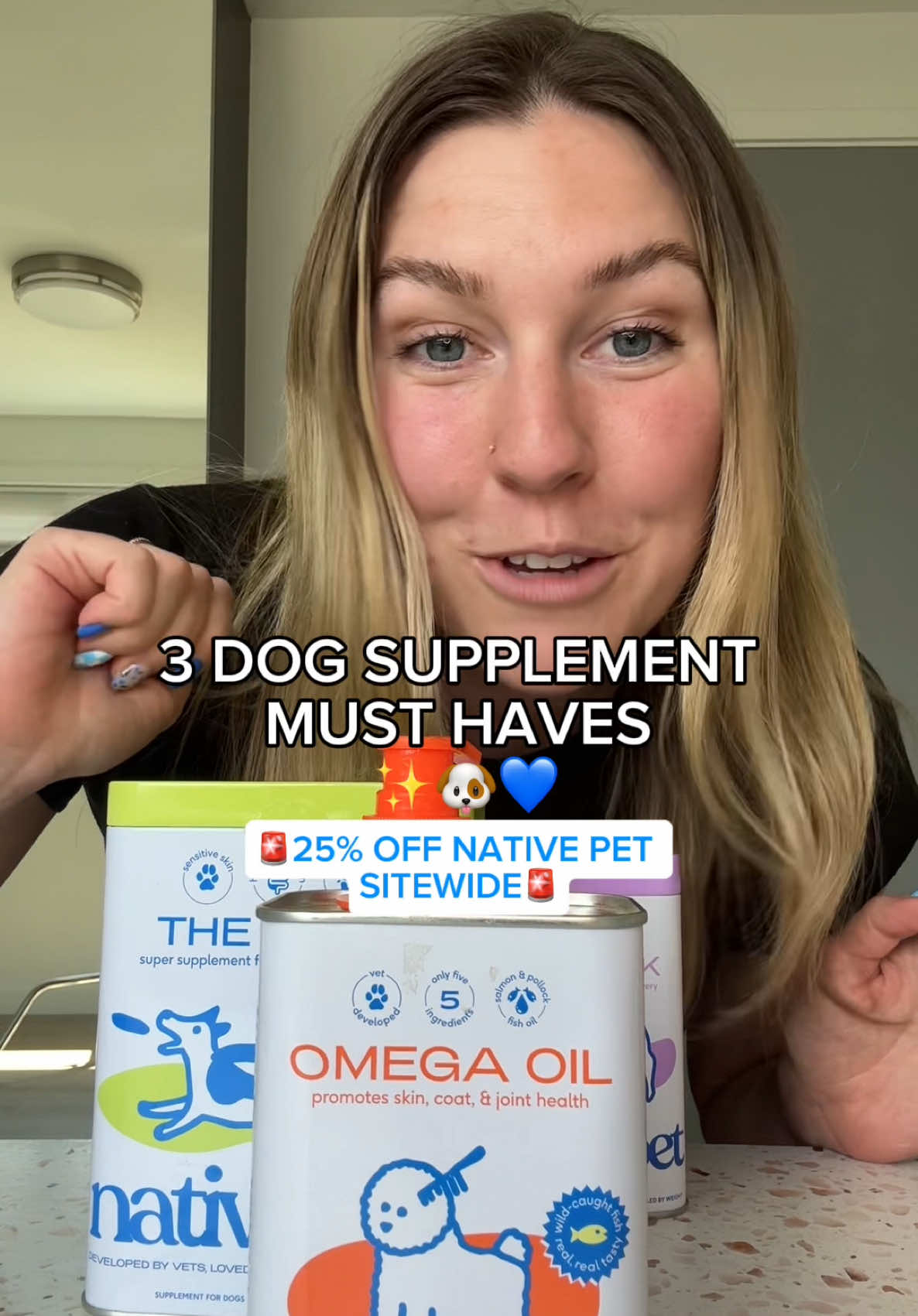 TikTok post by @thezcattledogs for Native Pet. Caption reads: Our go to dog supplements from @Native Pet are on....