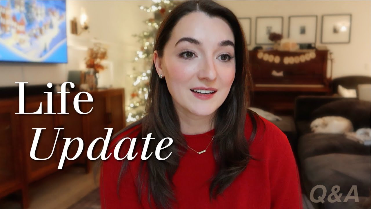 YouTube post by @NatalieBennett for Quince. Caption reads: a life update. | Facing CHANGES & CHALLENGES |....