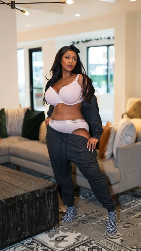 Instagram post by @nzingaimani for Lane Bryant. Caption reads: [...] And she deserves real support.....