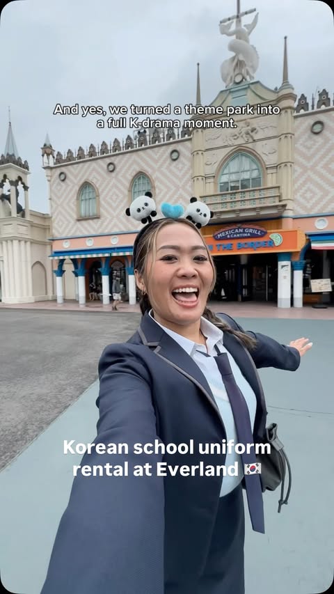 Instagram post by @merisachandra for Klook. Caption reads: [...] Uniform” combo priced at AUD65.05 on....