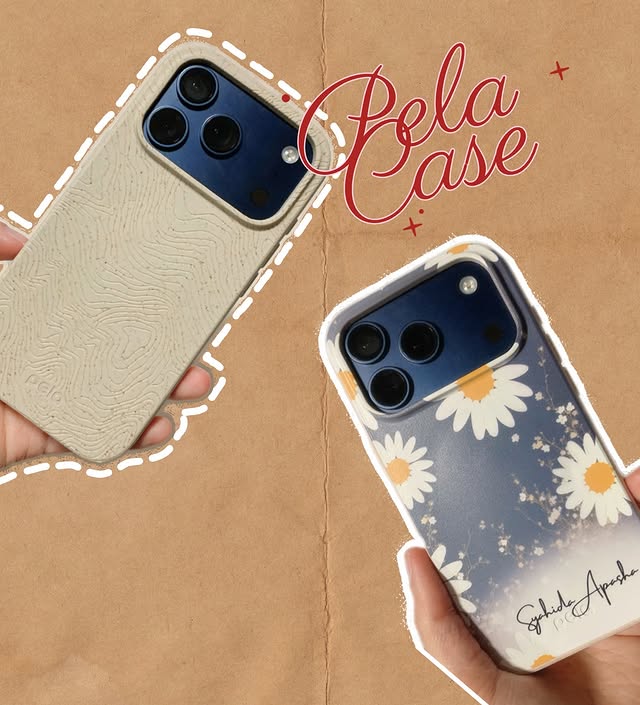 Instagram post by @ra_sha85 for Pela Case. Caption reads: [...] doesn’t mean sacrificing style 🌱 My....