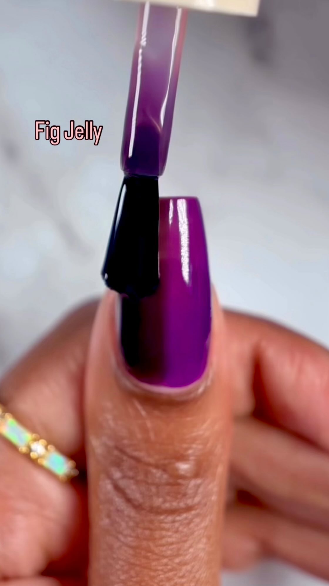 Instagram post by @suziemoon626 for Cirque Colors. Caption reads: ✨ @cirquecolors Comparisons ✨ 1💜 Fig Jelly & Eros....