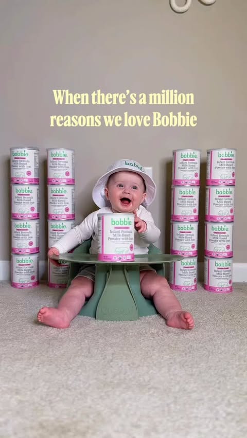 Instagram post by @taylorkincade for Bobbie. Caption reads: #ad One happy Bobbie baby and a milli reasons we....