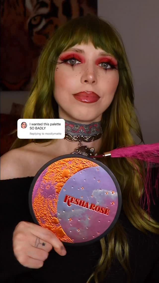 Instagram post by @dodgygrl for Juvia’s Place. Caption reads: Still miss Kesha 🥀 Beauty but this is a damn good....