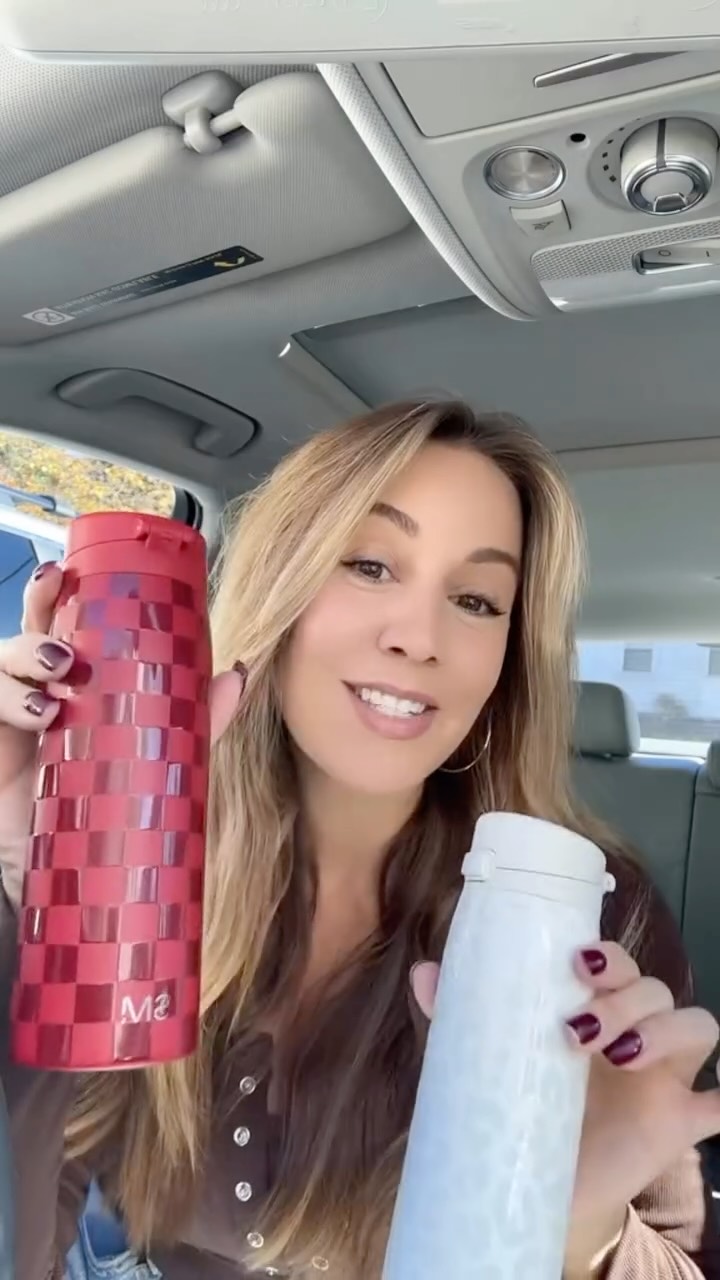 Instagram post by @ashleymariekelsey for Simple Modern. Caption reads: A cute tumbler that actually DOESN’T SPILL is a....