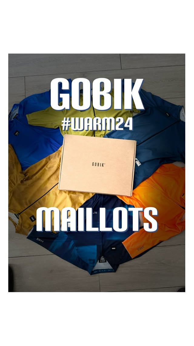 Instagram post by @jesus_chiquitin for Gobik. Caption reads: 👕 Maillots @gobik_wear colección #Warm24 📦 Aquí....