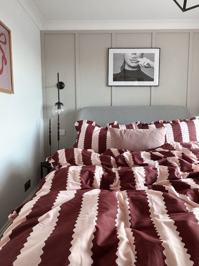 Instagram post by @its_all_about_the_house for furn.. Caption reads: ad|The viral bedding from @hellofurn .. honestly....