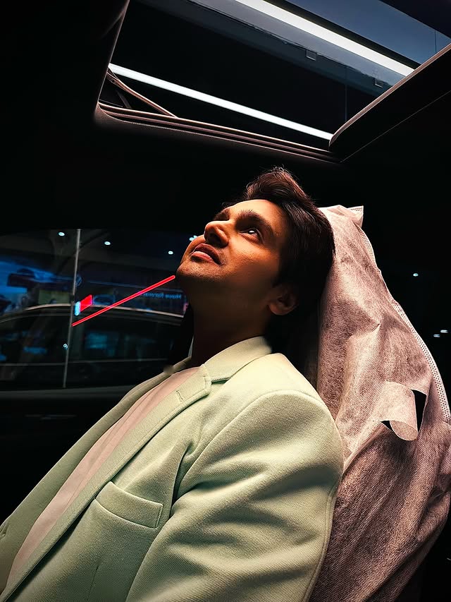 Instagram post by @bornluckybhavin for Volkswagen. Caption reads: Arrive different with @volkswagen #AdShoot.