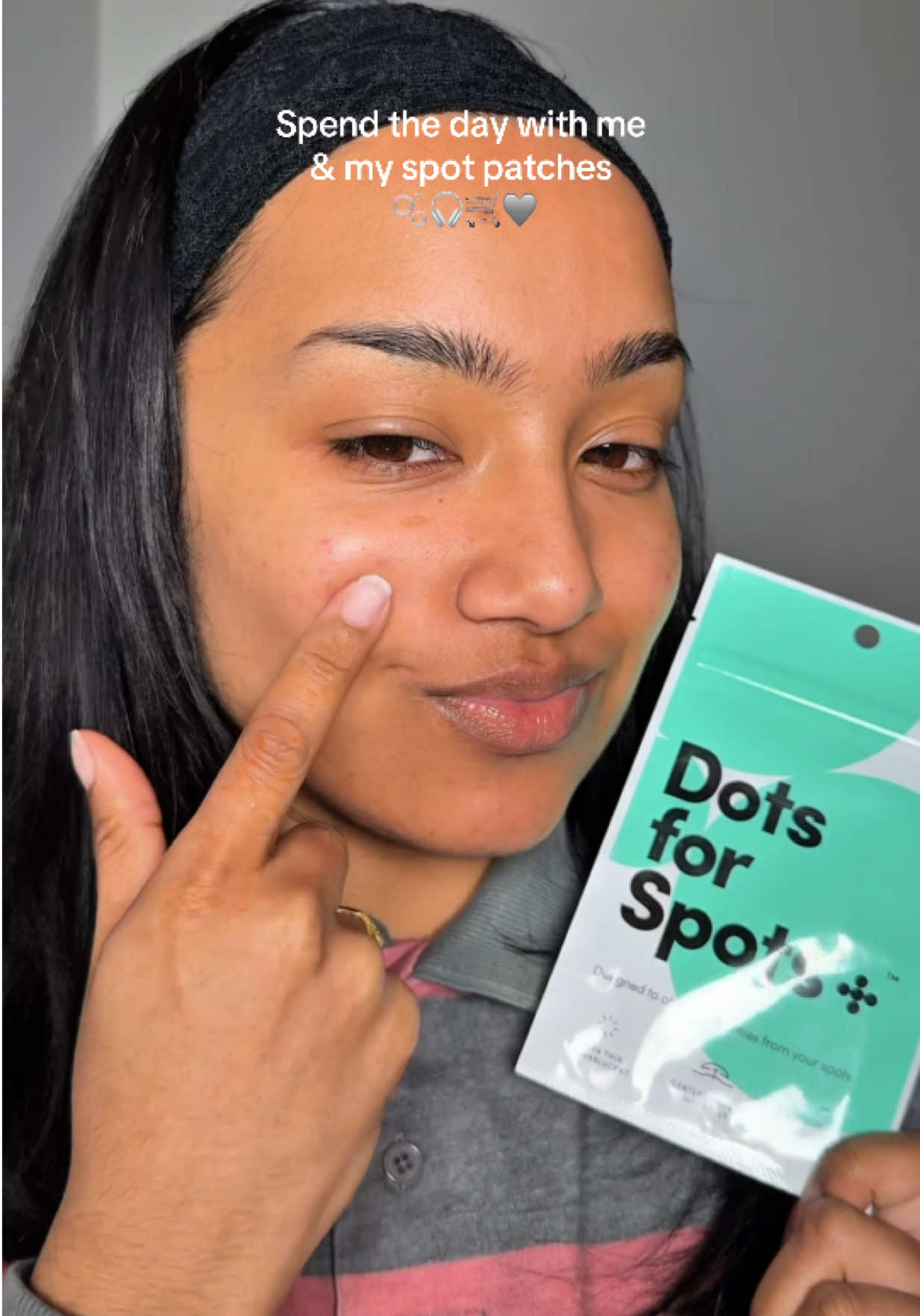 TikTok post by @maytahmi for Dots for Spots. Caption reads: [...] to my screen. ✨ and of course, @Dots for....