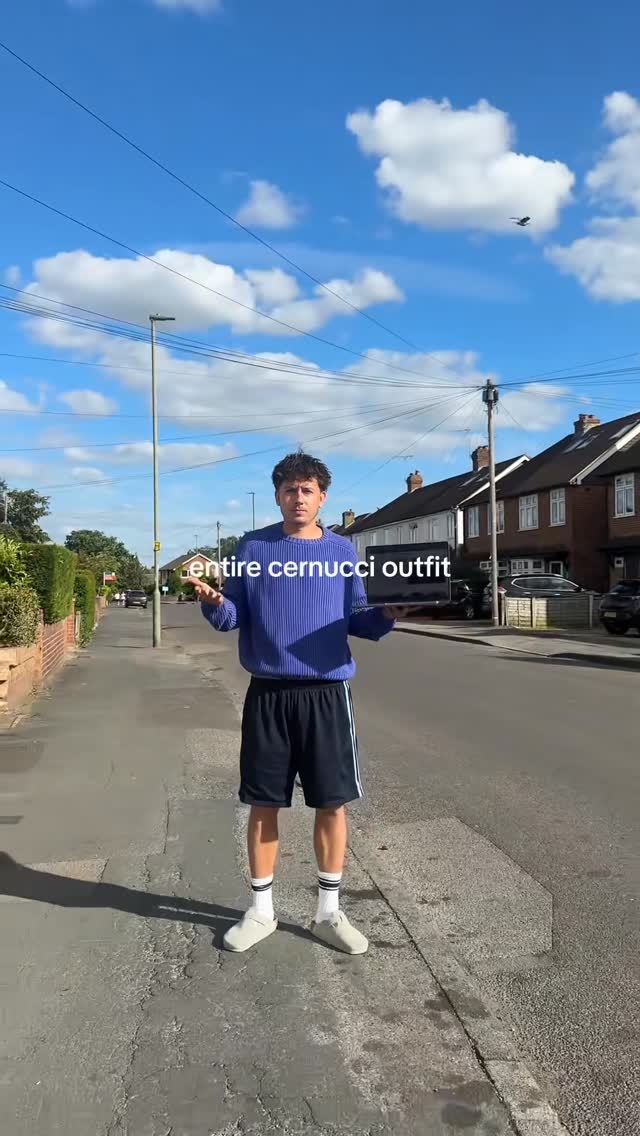 Instagram post by @charles.betts for Cernucci. Caption reads: can i make an entire outfit from @cernucci ? #ad.