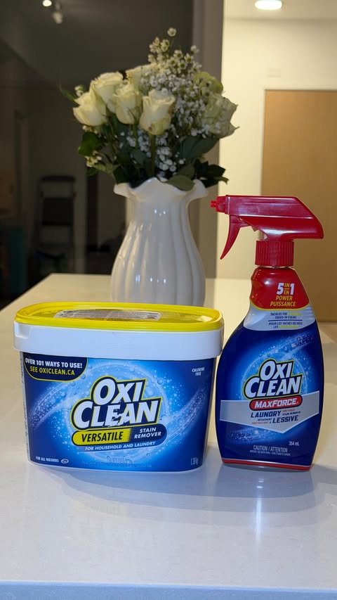 Instagram post by @its.neelankshi for OxiClean. Caption reads: [...] colour to food, grease, and oil stains,....