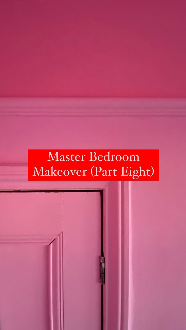 Instagram post by @hattathome for YesColours. Caption reads: MASTER BEDROOM MAKEOVER (Part Eight) AD | ha ha it....