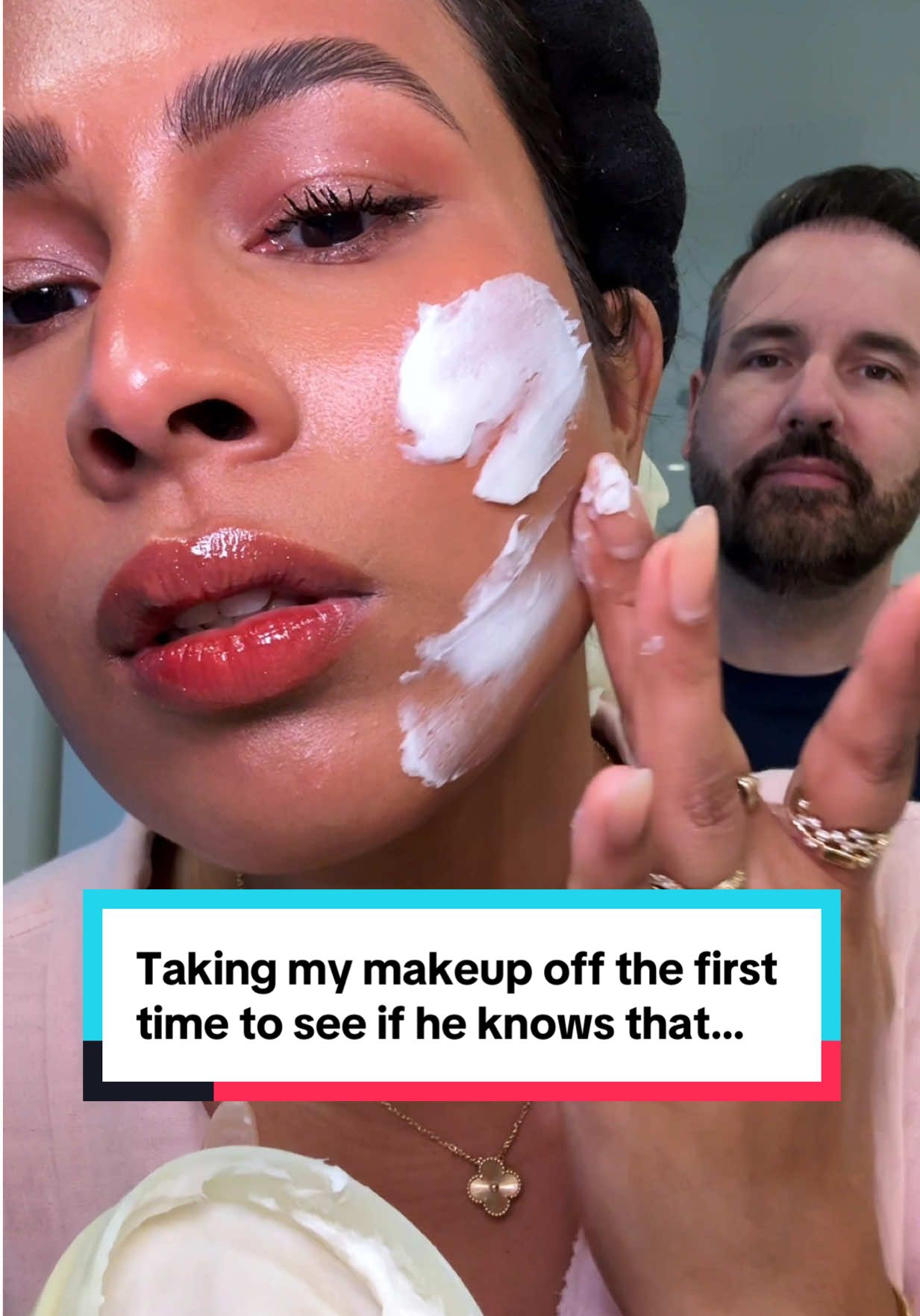 TikTok post by @justjamiepandit for philosophy. Caption reads: [...] did take my makeup off properly with the new....