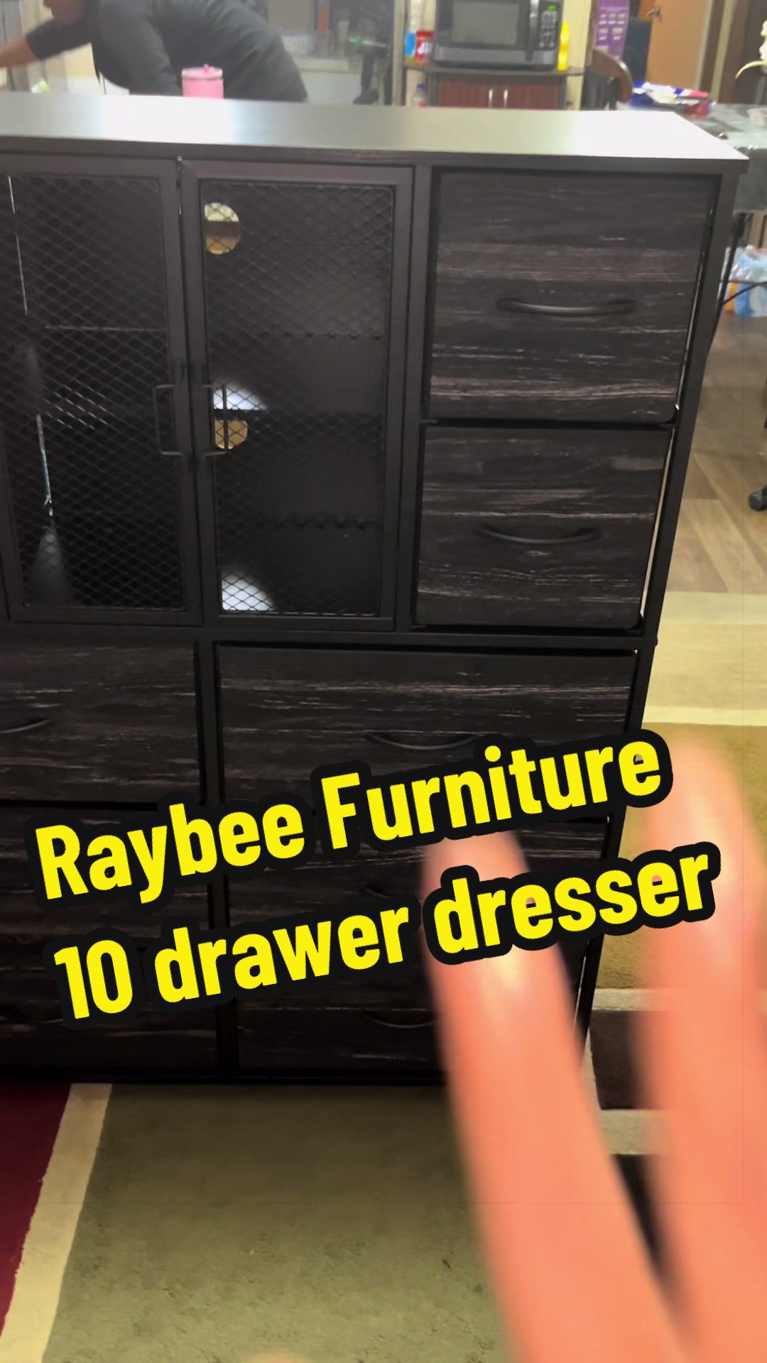 TikTok post by @shenekiaraqual for RaybeeOfficial. Caption reads: [...] #fyp @Raybee Furniture US @RaybeeOfficial.