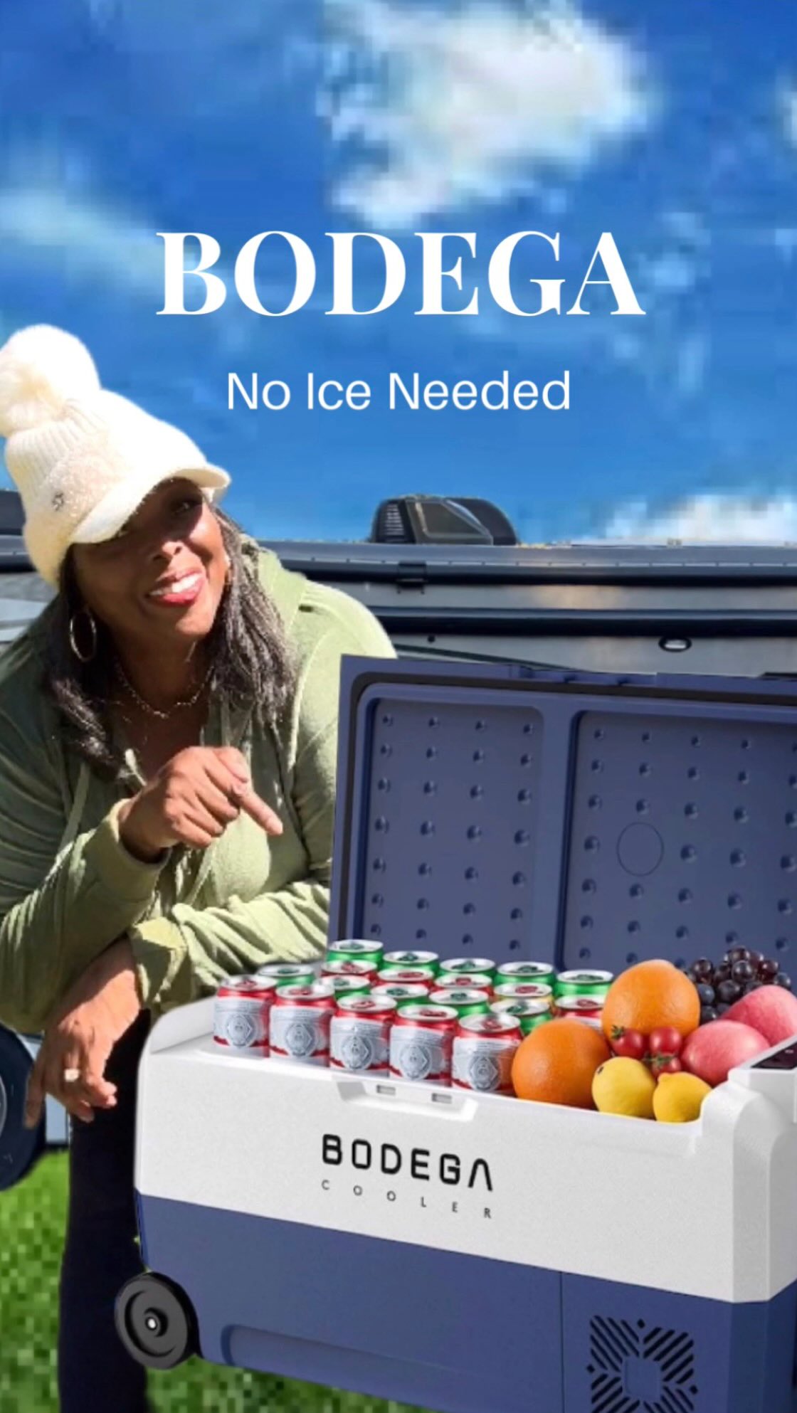 Instagram post by @bemyguestwithdenise for BODEGAcooler. Caption reads: [...] The Coopers! 🤩 I’ve partnered with....