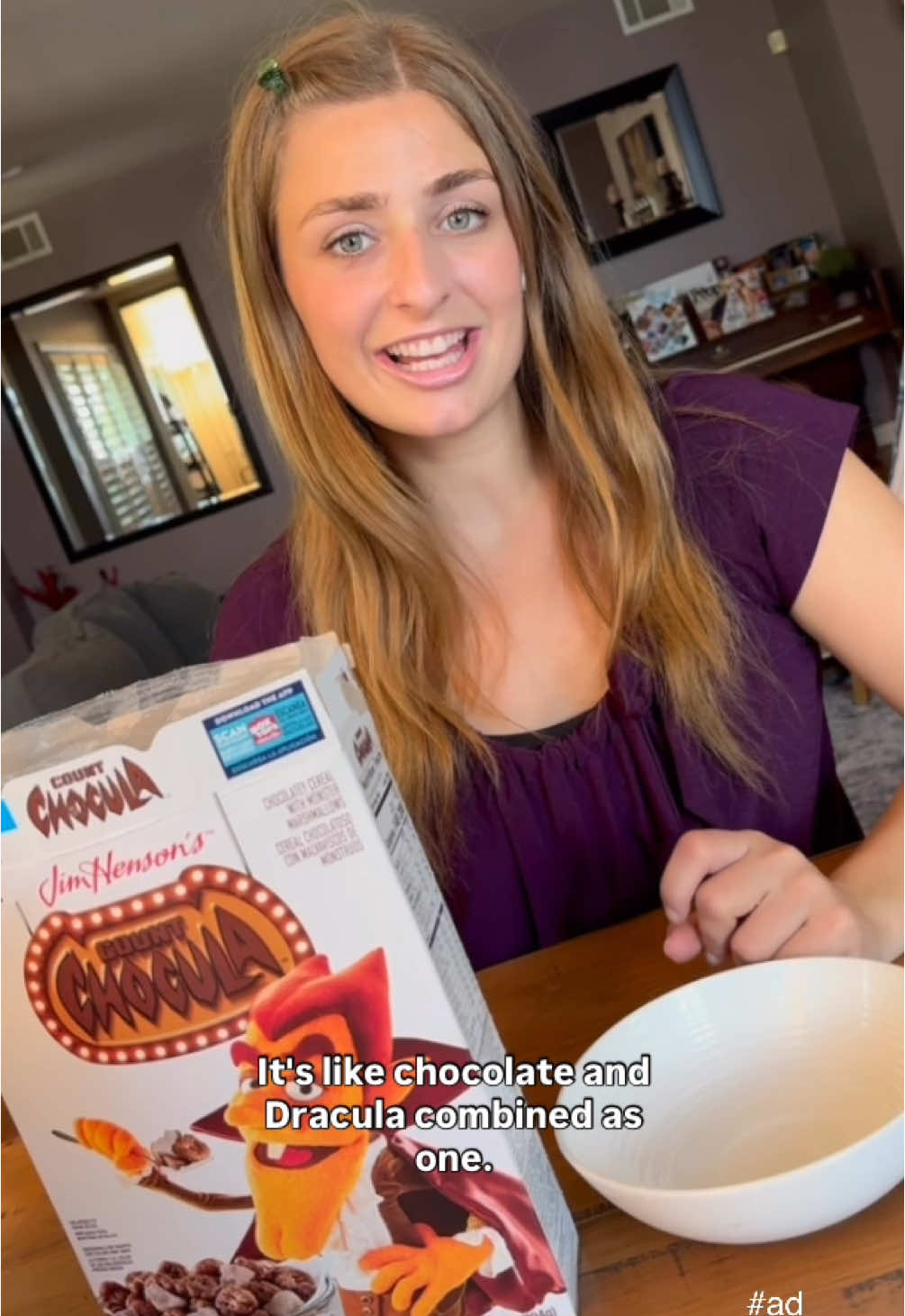 TikTok post by @hatsbyabbey for General Mills. Caption reads: [...] just in time for Halloween! #ad @General....