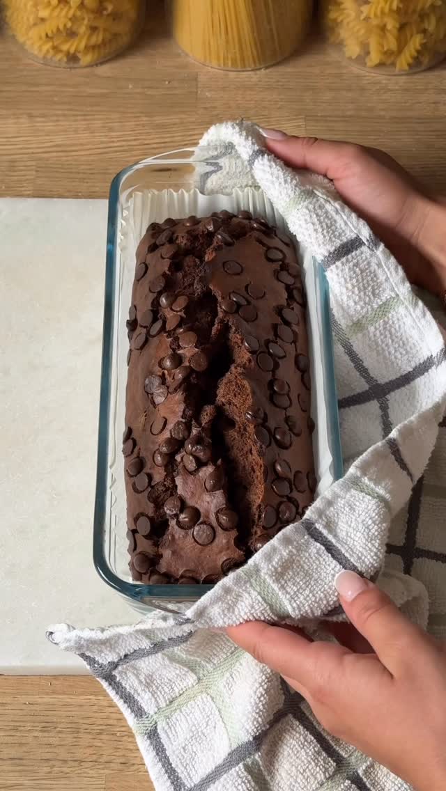 Instagram post by @lifewith.leila for Protein Works. Caption reads: 💌Chocolate tahini Banana bread recipe: 

2 large....