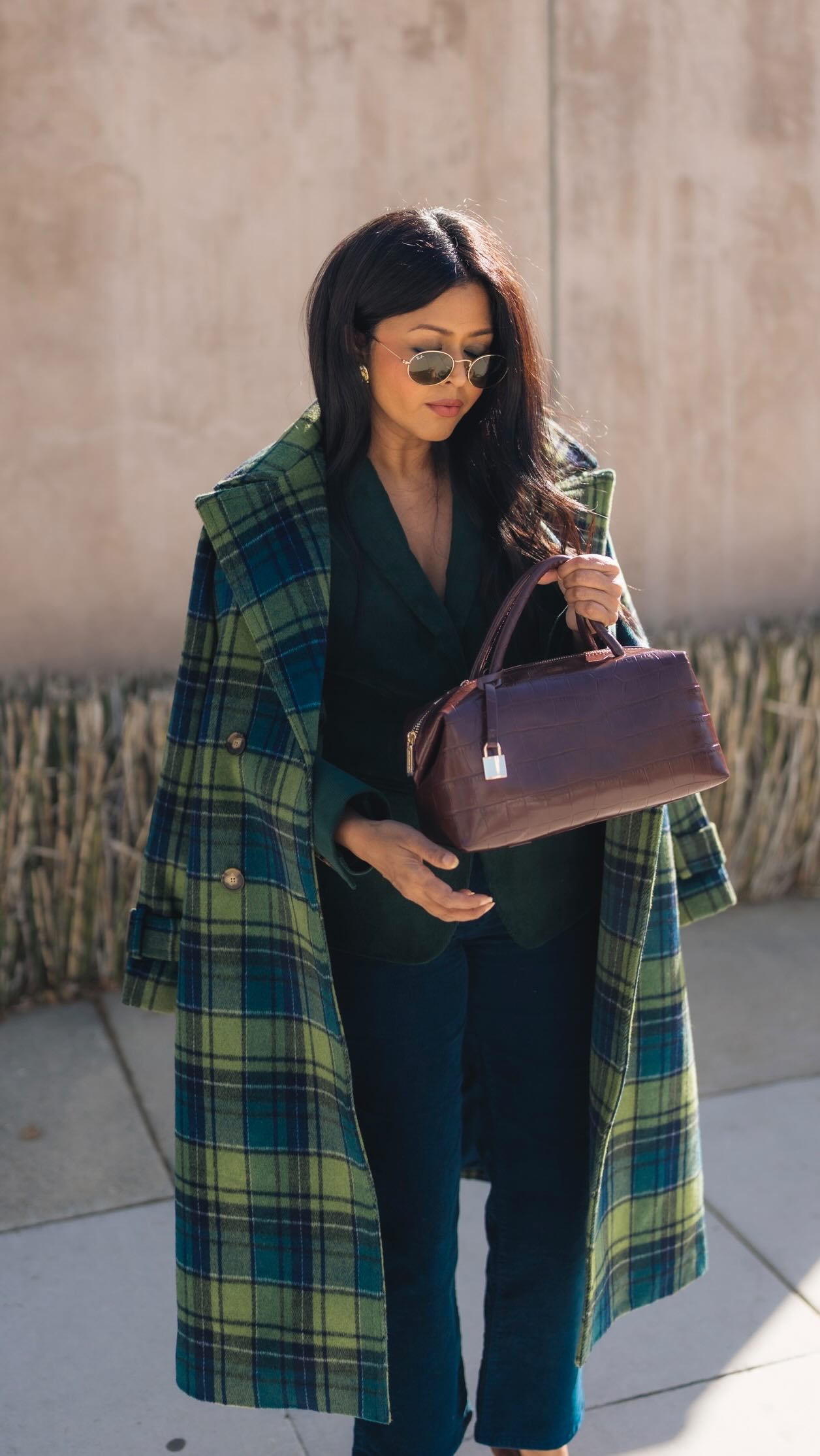 Instagram post by @walkinwonderland for Ann Taylor. Caption reads: 4x looks Tailored for fall, styled by me,....