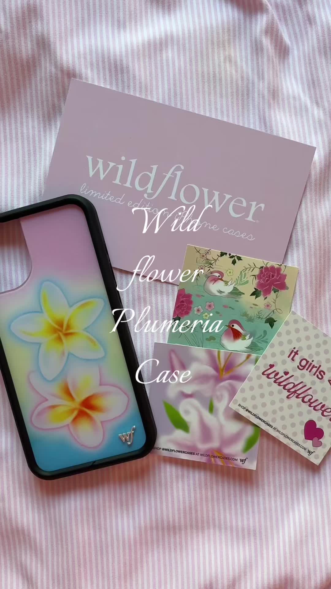 TikTok post by @nataliaxox7 for Wildflower Cases. Caption reads: @Wildflower Cases 🥹🌸🌸 #wildflowercases....