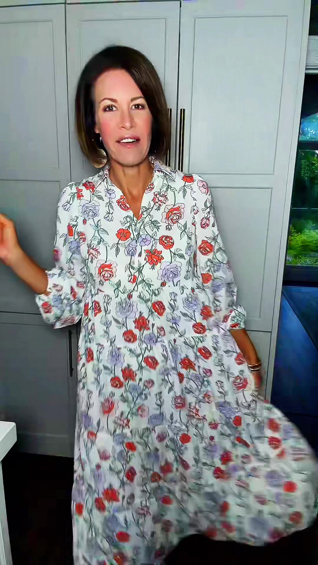 TikTok post by @lacymarie82 for Dokotoo. Caption reads: This is the cutest @DOKOTOO-US floral boho maxi....