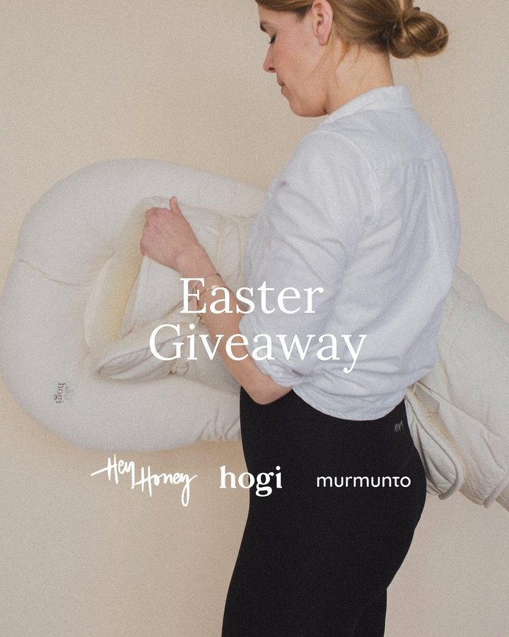 Instagram post by @murmunto_organics for Hey Honey. Caption reads: *beendet Ad / Giveaway 🐣 Together with....