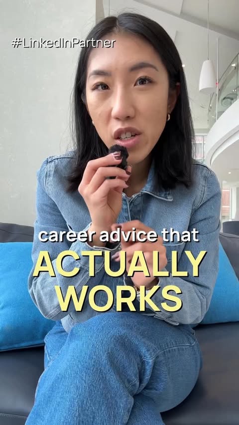 Instagram post by @careerhannah for LinkedIn. Caption reads: I’m partnering with @linkedin to share Open to....